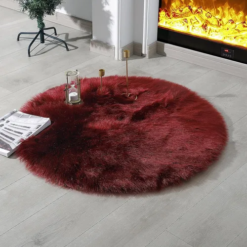 Miniatura 25 de linmopm Alfombra de piel sintética de pelo lanudo esponjoso negro de 2x6 pies para dormitorio, cabecera de la cama, suelo, sala de estar, cojín
