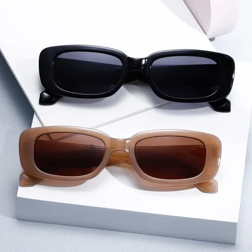 Miniatura 3 de kimorn Lentes de sol rectangulares para mujeres y hombres, modernos, retro, a la moda, gafas de sol vintage de los años 90, protección UV 400, marco