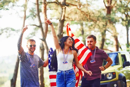 Miniatura 5 de 36 collares del 4/4 de julio: accesorios patrióticos a granel para fiestas del Día de los Caídos, decoraciones de decoración, sombreros de estrella