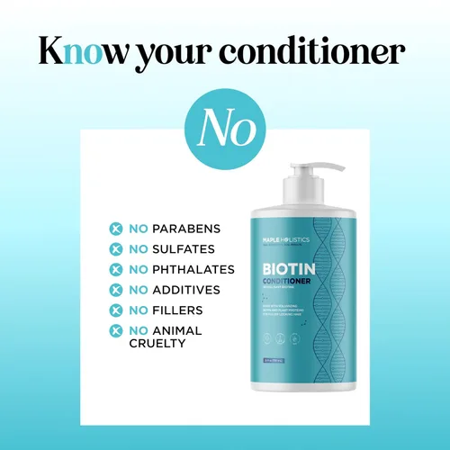 Miniatura 6 de Acondicionador de Biotina para Cabello Ralo - Acondicionador Voluminizador para Cabello Fino, Delgado y Débil - Sin Sulfatos, Parabenos y Silicona