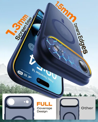 Miniatura 481 de TOCOL Funda para iPhone 11, compatible con Magsafe, protección completa de cámara, imanes integrados, protección contra caídas, funda translúcida
