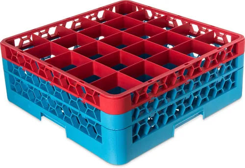 Miniatura 84 de Carlisle FoodService Products RG9-214 OptiClean Estante de vidrio con 9 compartimentos con 2 extensores, 7.12 pulgadas, polipropileno, azul
