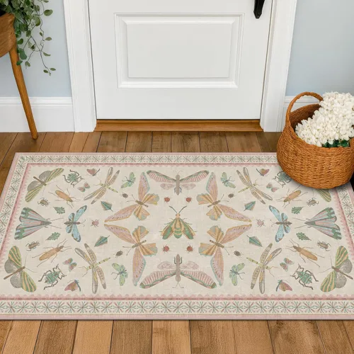 Miniatura 110 de Hazo Haus Alfombra de Baño Bohemia Lavable 2x3, Alfombras Pequeñas para Cocina, Tocador, Puerta Principal Entrada Interior, Antideslizante Pelo Bajo