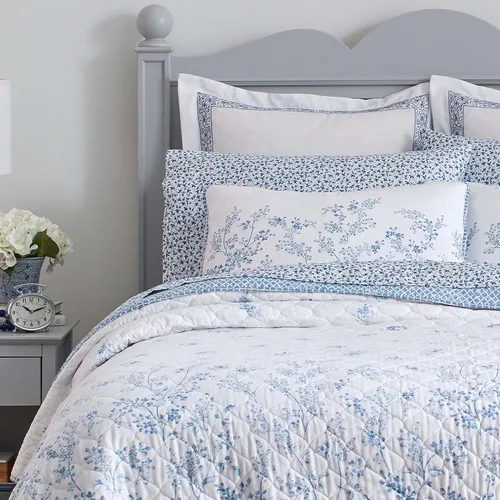 Miniatura 10 de Laura Ashley Home - Juego de edredón individual, ropa de cama de algodón reversible con funda a juego, decoración del hogar prelavada para mayor