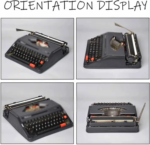 Miniatura 3 de Máquina de escribir manual retro antigua, máquina de escribir manual portátil tradicional, máquina de escribir vintage para un flujo nostálgico