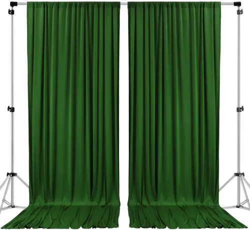 Miniatura 38 de AK TRADING CO. Cortinas de telón de fondo de poliéster IFR de 10 pies x 8 pies con bolsillos para varillas - Cortinas para decoración de ventana