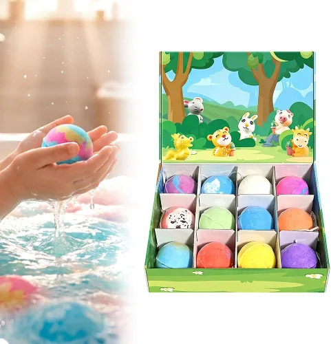 Ocean Toy - Bombas de baño con mangas de bola de sal de baño, paquete de 12 bombas de baño mejoradas, colección de bombas de baño de burbujas Verde
