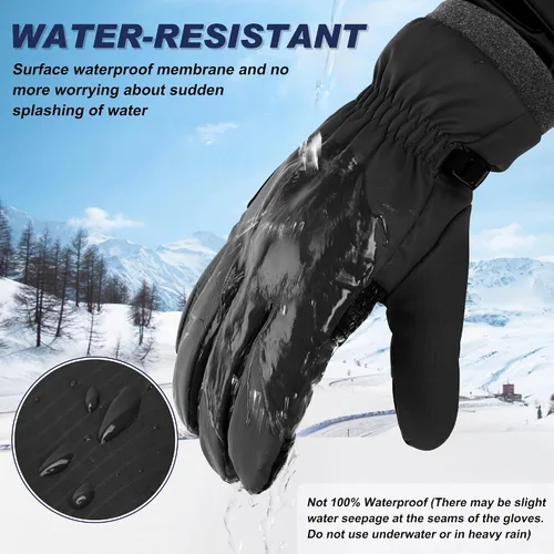 Miniatura 8 de Sukeen Guantes de invierno resistentes al viento para clima frío, suaves y cálidos para pantalla táctil, antideslizantes, guantes de invierno