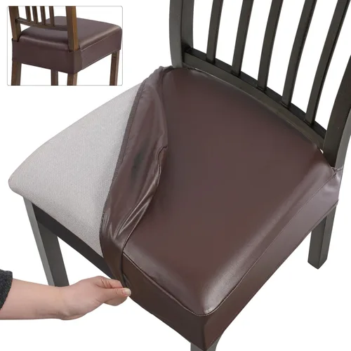 Miniatura 56 de SearchI Juego de 6 Fundas de Asiento para Sillas de Comedor Elásticas, Fundas de Asiento Suave Extraíbles y Lavables para Sillas de Comedor, Flor