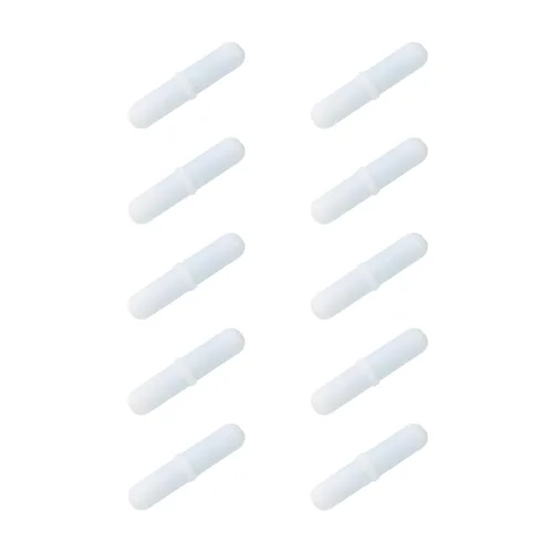 Miniatura 10 de MECCANIXITY Agitador magnético mezclador barra de agitación 0.394 in/0.39 "cilindro forma PTFE recubrimiento imán blanco para laboratorio 10 unids