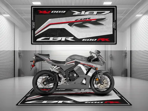 Miniatura 6 de Alfombra de estacionamiento para motocicleta Honda CBR 600RR Modelo, Alfombra de exhibición y de fosa, alfombra lavable antideslizante para garaje