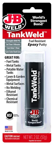 J-B Weld 8217 TankWeld Reparación de tanques de gas - 1 oz, Gris Oscuro
