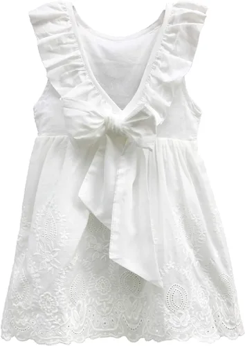 Miniatura 3 de ABALACOCO Vestido de princesa de algodón sin espalda transpirable sin mangas con tutú de verano para niña