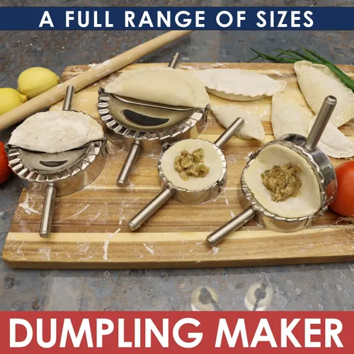 Miniatura 8 de Best Utensils molde para ravioles de acero inoxidable, molde para empanadillas, cortador para pastelería, accesorios de cocina, L, Plateado