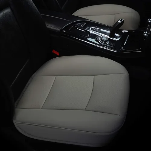 Miniatura 10 de Funda de asiento delantero de automóvil de piel sintética de lujo, para la mayoría de sedanes y SUV, asiento individual sin respaldo, 1 unidad