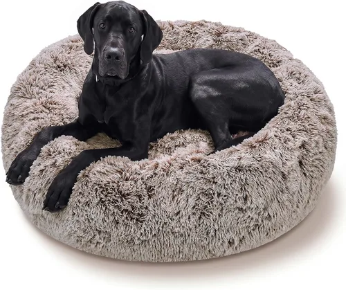 Miniatura 46 de JOLLYVOGUE - Cama para perros y gatos, cama relajante y antiestrés para mascotas y perros pequeños, cojín esponjoso en forma de dona para mascotas