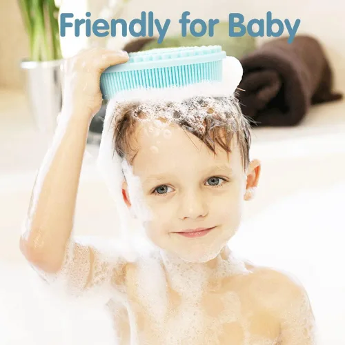 Miniatura 6 de Paquete de 3 unidades de esponja de silicona suave, exfoliante corporal de silicona suave, cepillo corporal de silicona para baño y ducha