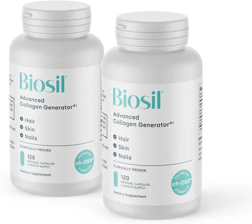 Miniatura 10 de Biosil Suplemento potenciador de colágeno - 30 cápsulas originales, paquete de 2 - Activador patentado ch-OSA para piel, cabello, uñas