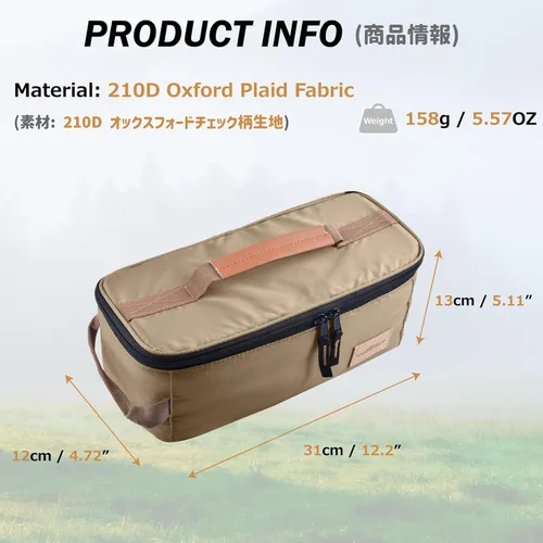 Miniatura 2 de Azarxis Bolsa organizadora de utensilios de cocina de viaje para camping, bolsa de almacenamiento de utensilios de cocina, estuche portátil
