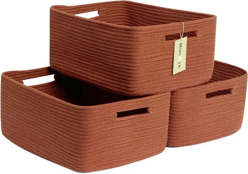 Miniatura 48 de MiniArk Cestas grandes de almacenamiento para estantes, organizadores de armario, para ropa, manta, toallas, guardería, caja de juguetes, cestas