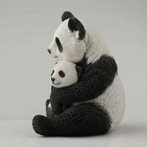 Miniatura 5 de Veronese Design Figura coleccionable pintada a mano de 4 1/2 pulgadas con diseño de panda abrazando a cachorro