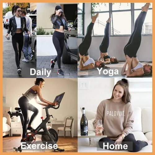 Miniatura 3 de GAYHAY - Leggings de cintura alta para mujer, suaves, opacos, entallados y estampados con control de abdomen ideales para correr, yoga y ciclismo