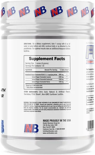 Miniatura 2 de BCAA en polvo, 0.18 oz de aminoácidos BCAA, bebida de recuperación después del entrenamiento para construcción muscular, recuperación y resistencia