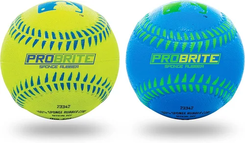 Franklin Sports - Pro Brite - Pelota de Goma de Neón para Teeball - MLB - Tball Juvenil - Béisbol + Sóftbol - Uso Interior y Exterior