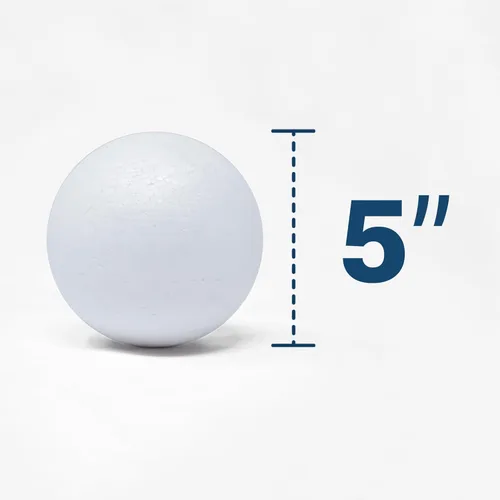 Evershine Paquete de 4 bolas de espuma para manualidades de 5 pulgadas, bolas de poliestireno de espuma lisa blanca para manualidades y proyectos