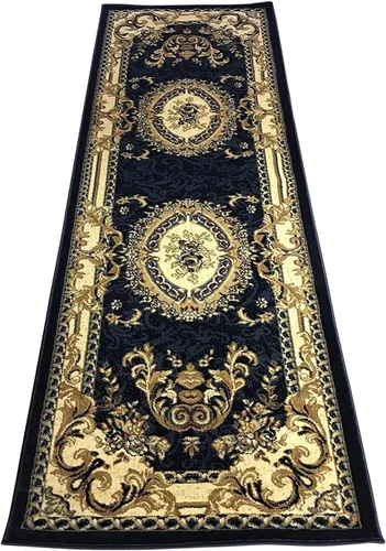 Miniatura 13 de Deir Debwan Alfombra tradicional Aubusson con diseño floral largo de 330.000 puntos, diseño 602 (31 pulgadas x 15 pies 8 pulgadas)