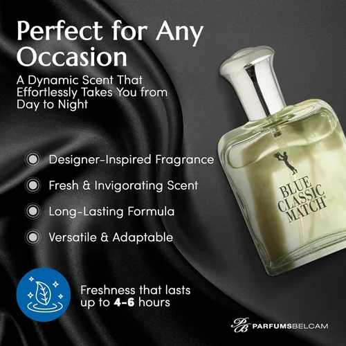 Miniatura 3 de PB ParfumsBelcam CM Deep Blue Eau de Toilette en espray para hombre, colonia de cítricos acuáticos frescos con bergamota, notas marinas y almizcle