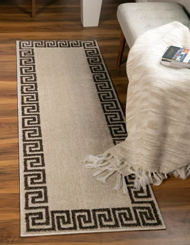 Miniatura 32 de Unique Loom Athens Collection - Alfombra clásica geométrica con diseño de borde moderno, 2 x 3 pies, color carbón/beige