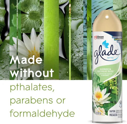 Miniatura 8 de Glade - Ambientador, espray de habitación, Bamboo & Waterlily Bliss, 8 onzas