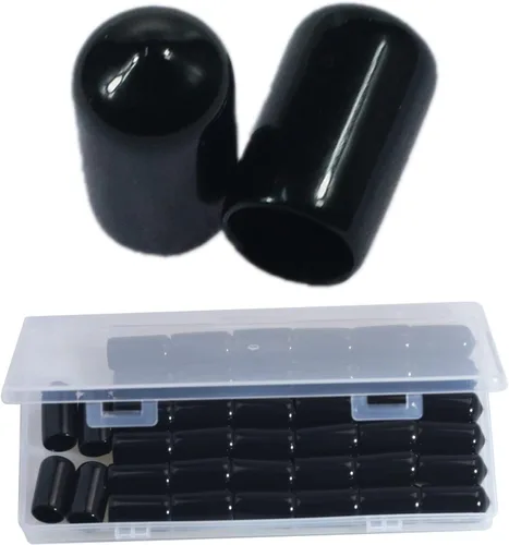 Miniatura 11 de Acocony Tapones de goma redondos de 1 pulgada, tapones de plástico de PVC flexible para agujeros redondos, color negro, paquete de 12