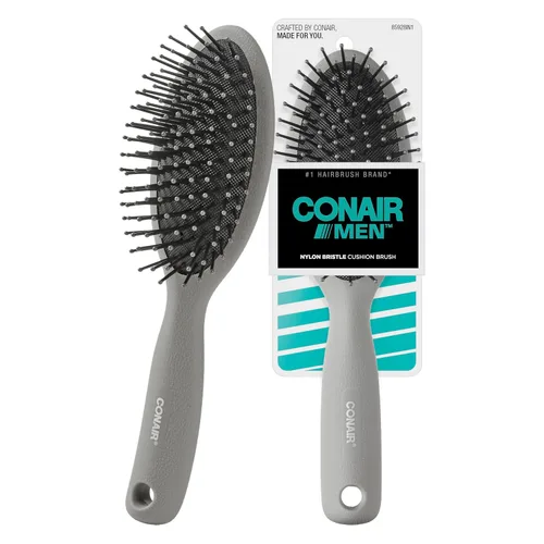 Miniatura 8 de CONAIR Cepillo de pelo para hombre, cepillo desenredante para hombre para cepillado diario y todo tipo de cabello, base de cojín flexible con cerdas