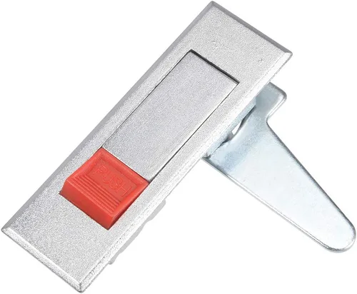 uxcell Cerradura eléctrica para puerta de armario, apta para panel de 0.16 pulgadas de grosor de 0.157 in, botón pulsador rojo, MS603-2