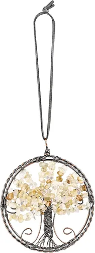 Miniatura 7 de rockcloud Adorno colgante hecho a mano del árbol de la vida, piedras curativas de reiki, para colgar en la pared, automóvil, decoración