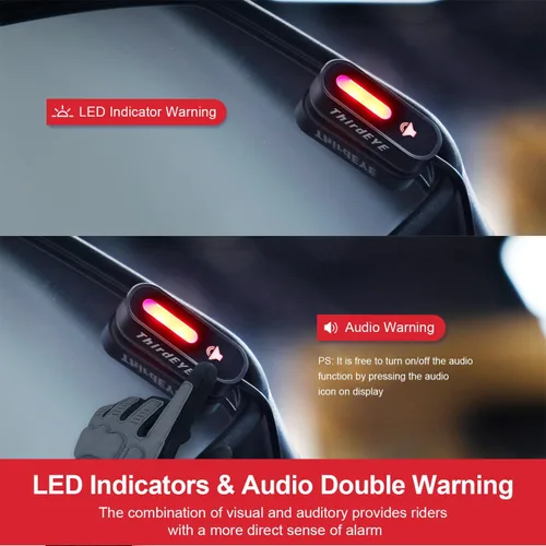Miniatura 3 de INNOVV ThirdEYE - Sistema de punto ciego para motocicleta con alerta de voz e indicadores, sistema de asistente de moto impermeable, detecta