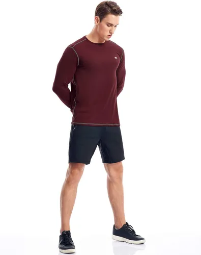 Miniatura 5 de Zengjo Camiseta de capa base para hombre, manga larga, atlética, para correr, ligera