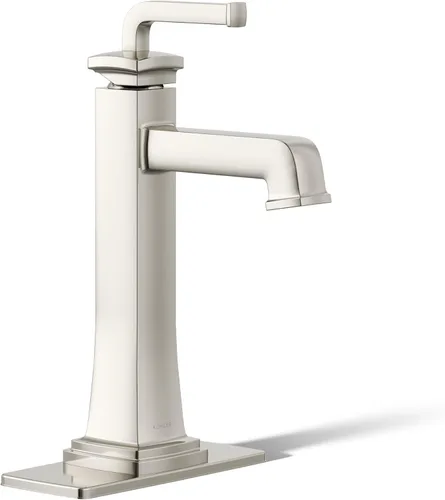 Miniatura 17 de KOHLER K-27399-4K-2MB Riff - Grifo de lavabo de baño amplio, grifos de baño de 3 agujeros con drenaje clicker, 1.0 GPM, latón moderno cepillado