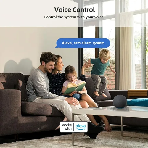 Miniatura 5 de Sistema de alarma inalámbrico para el hogar, kit de 9 piezas, sistema de alarma WiFi para seguridad del hogar con alerta de aplicación de teléfono