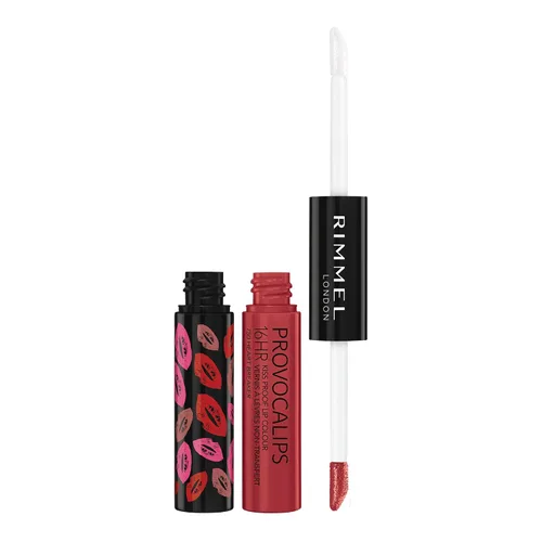 Miniatura 24 de Rimmel London Provocalips 16hr a prueba de besos color labial - Lápiz labial líquido de dos pasos para fijar el color y el brillo - 730 Make Your