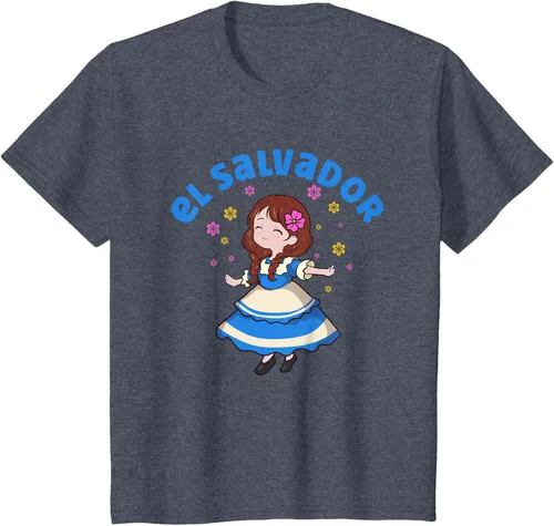 Miniatura 55 de Camiseta de mujer hispana con bandera salvadoreña de El Salvador Orgullosa, Negro