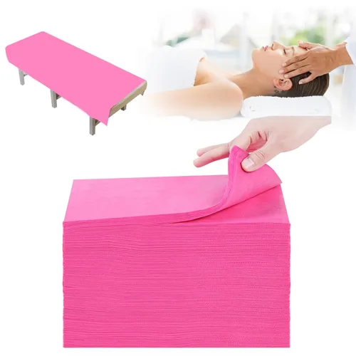 100 sábanas para mesa de masaje, 31 x 71 pulgadas, impermeables, desechables, de tela no tejida, funda protectora transpirable para terapia de