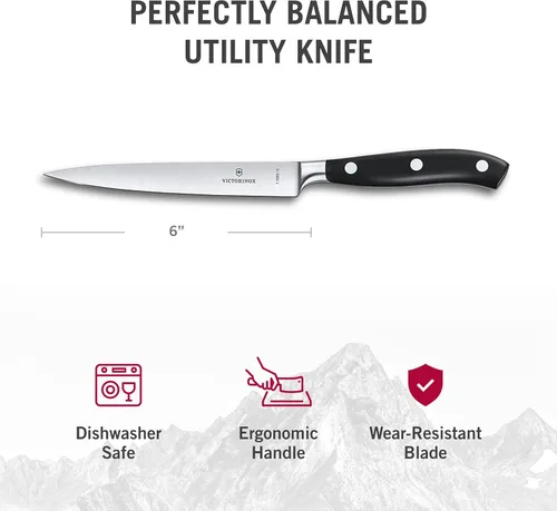 Miniatura 4 de Victorinox Grand Maitre Cuchillo de chef – Cuchillo de cocina para cortar carne, verduras y frutas – Moderno cuchillo para rebanar para cocinar