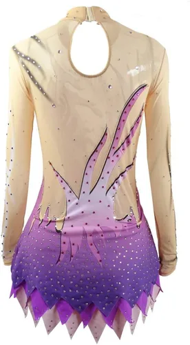 Miniatura 2 de LIUHUO Leotardos de gimnasia rítmica para niñas, con estampado de diamantes, ropa de equipo para adolescentes