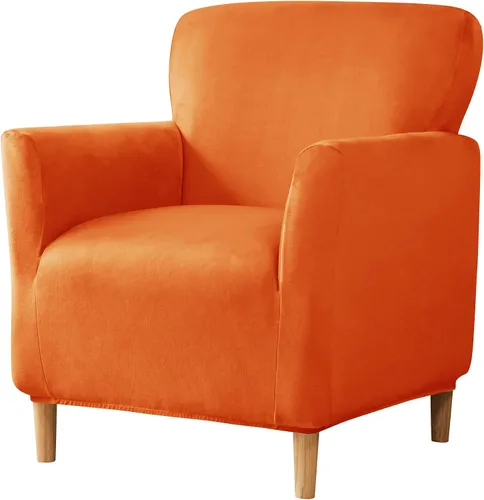 Miniatura 25 de LiveGo - Funda elástica para sillón de mediados de siglo moderno de 1 pieza, fundas de acento de jacquard para silla con brazos, fundas impermeables