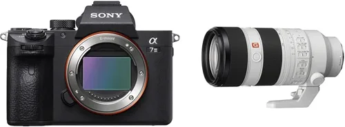 Sony a7 III ILCE7M3/B Cámara de lente intercambiable sin espejo de marco completo con LCD de 3 pulgadas, negro y FE 2.756-7.874 in F2.8 GM OSS II