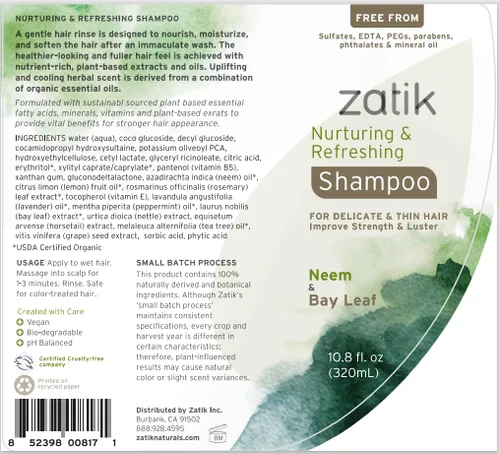 Miniatura 3 de Zatik Naturals - Set combinado de otoño para el cabello (champú nutritivo + acondicionador + suero para el cabello)