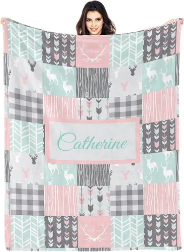 Miniatura 11 de Manta de bebé personalizable para niños, bosque, manta de bebé personalizada con nombre Swadding, mantas para bebés recién nacidos, regalos Oso rojo